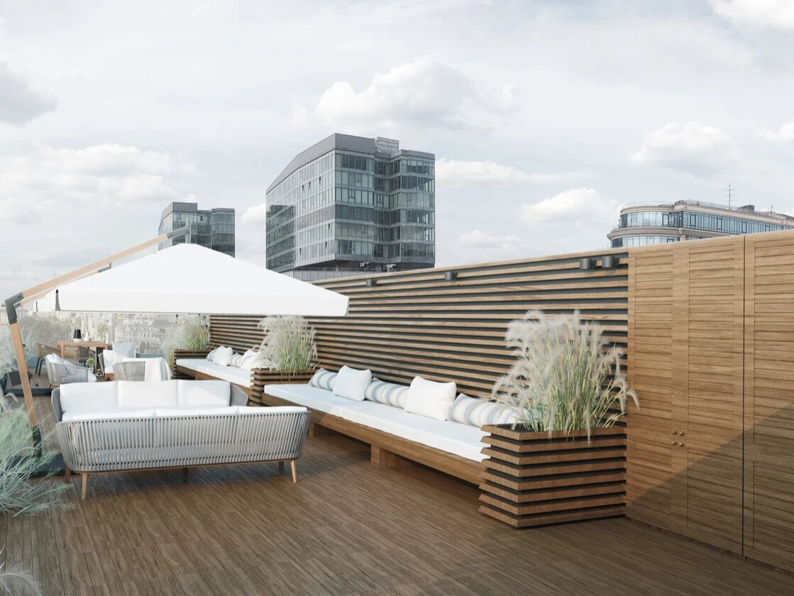 Как превратить неиспользованное пространство на крыше в модную лаундж-веранду с