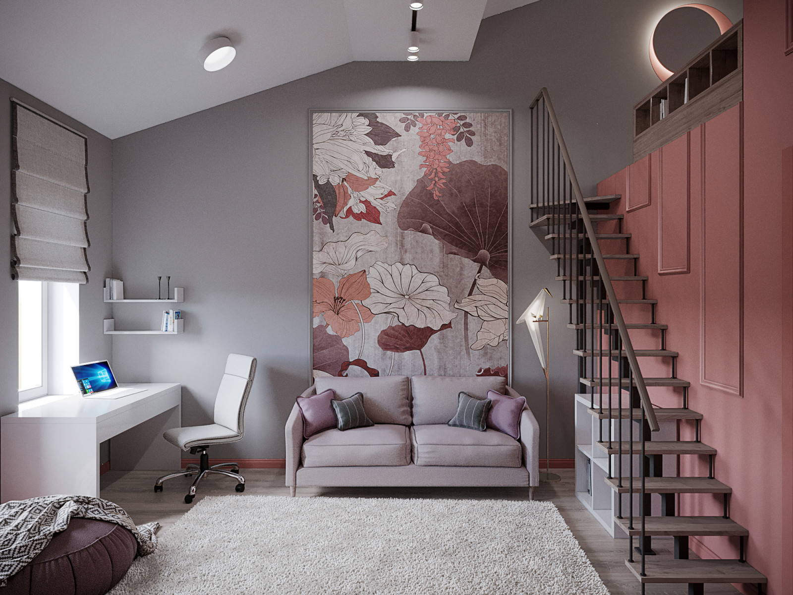 Детская с антресольным этажом