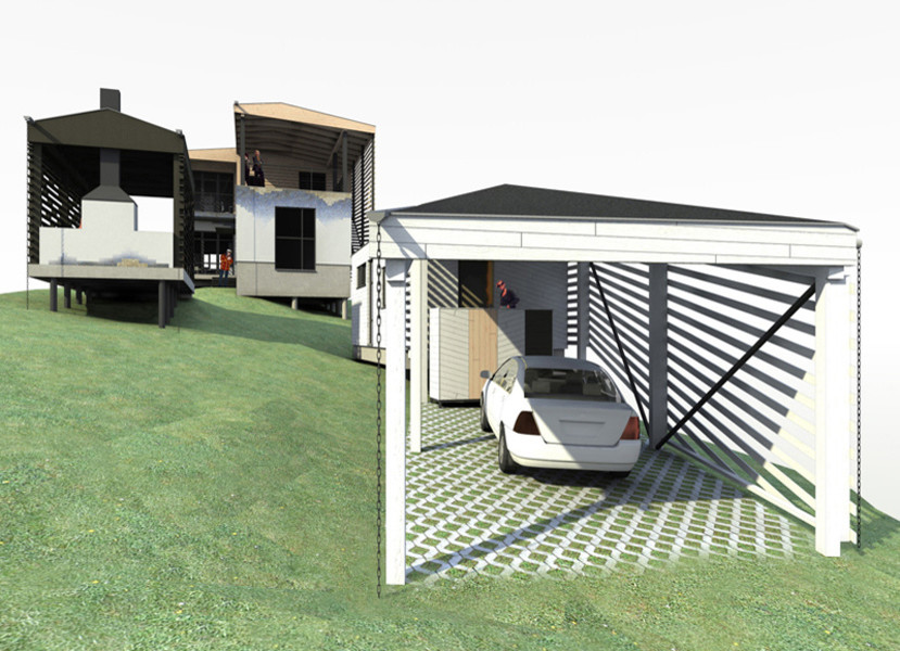 Индивидуальный жилой дом «Х» с беседкой и хоз. блоком