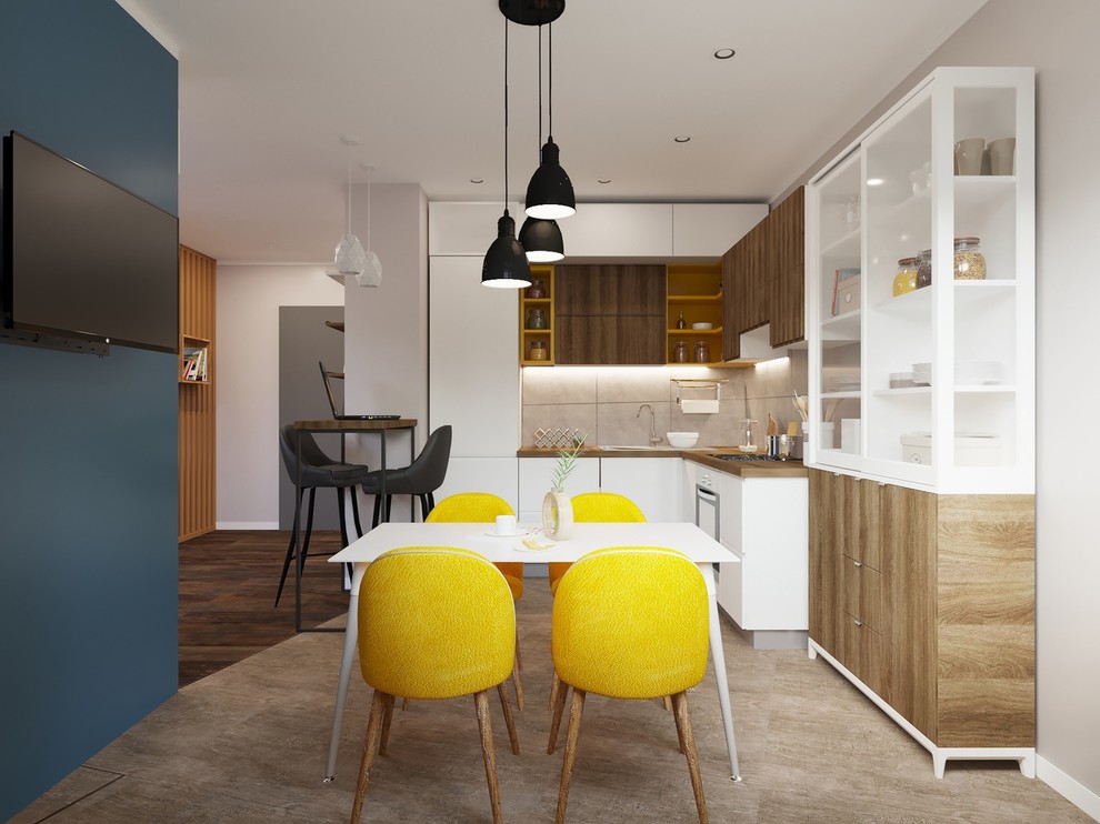 Дизайн - проект 2к. кв 74 м2 в ЖК "Парус" для молодой девушки