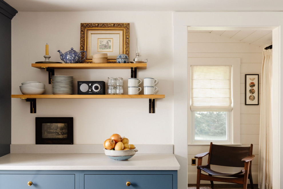 Inspiration for a transitional kitchen remodel in Boston