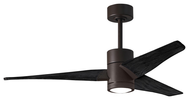 Super Janet 52" Ceiling Fan, LED Light Kit, Textured Bronze/Matte Black
