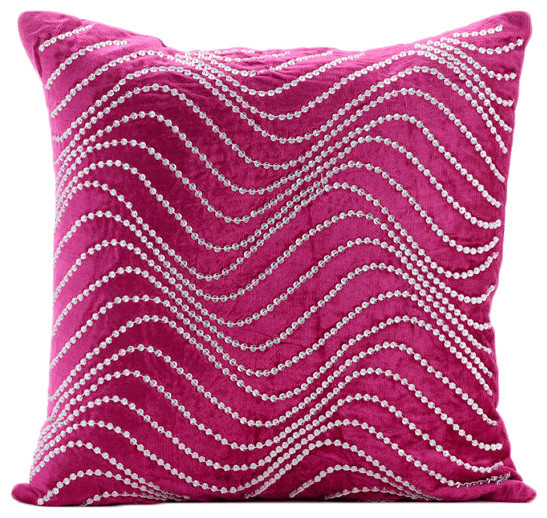 fuchsia throw pillows