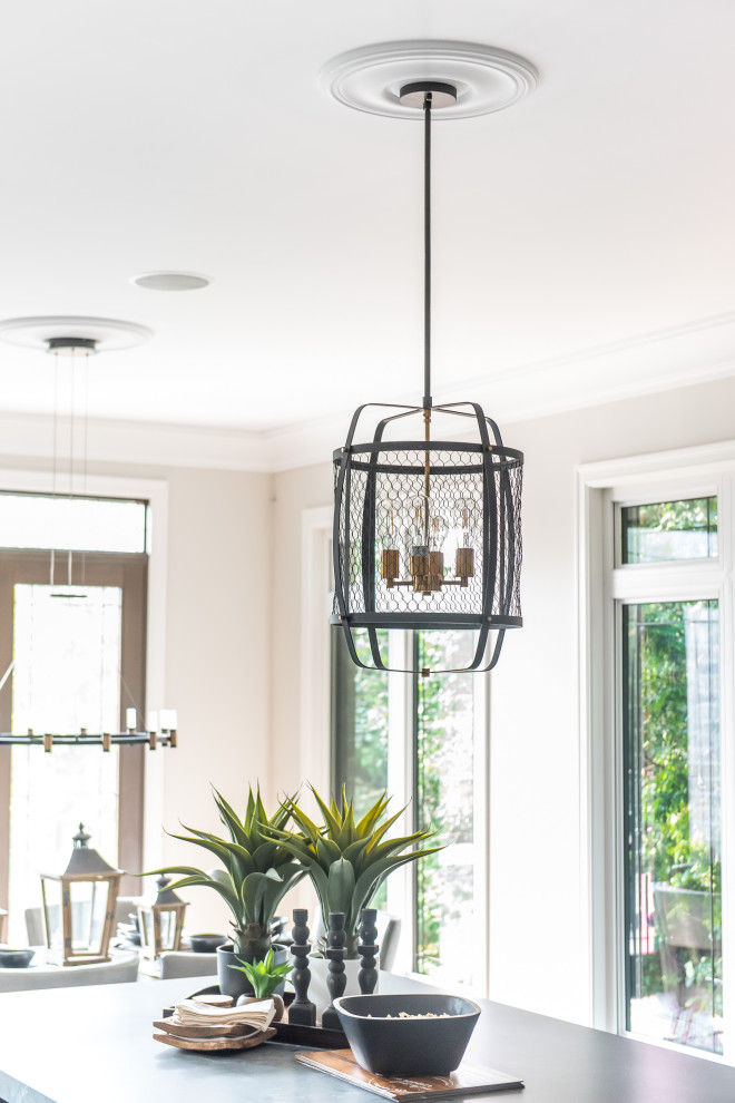 Inspiration for a transitional home design remodel in Toronto