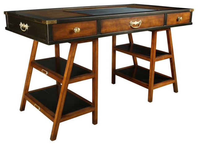 Navy Desk Black Transitional Desks And Hutches By Inviting