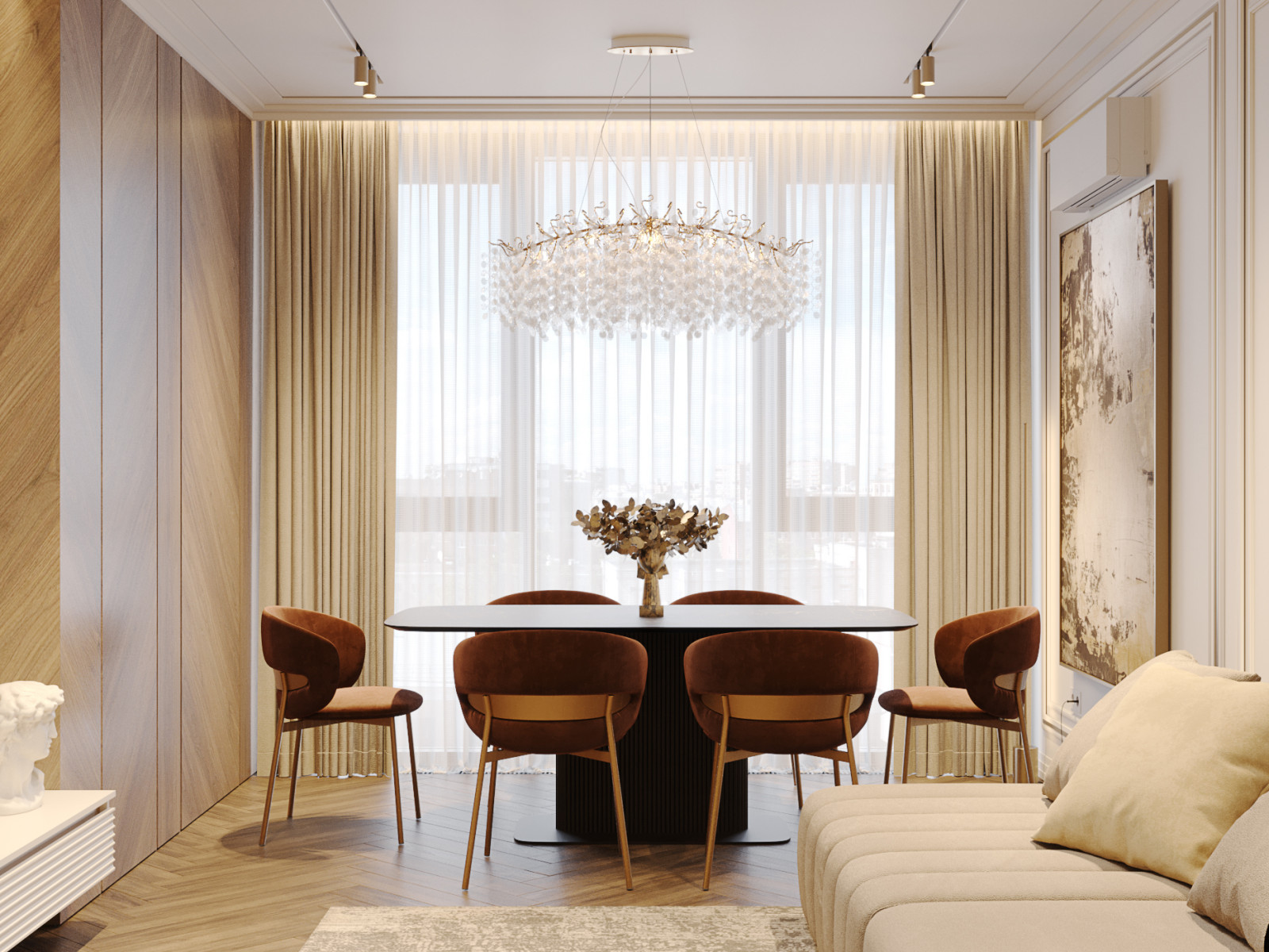 Интерьер трехкомнатной квартиры