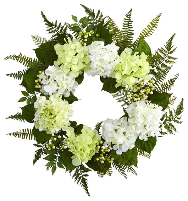 Front Door Wreath 24 Inch Hydrangea Berry No4 Tropical Front Door Wreath 24 Inch Hydrangea Berry No4