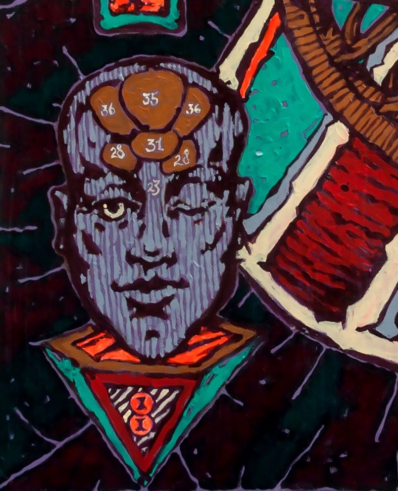 Contemporary wall art. Colorful original painting on canvas.