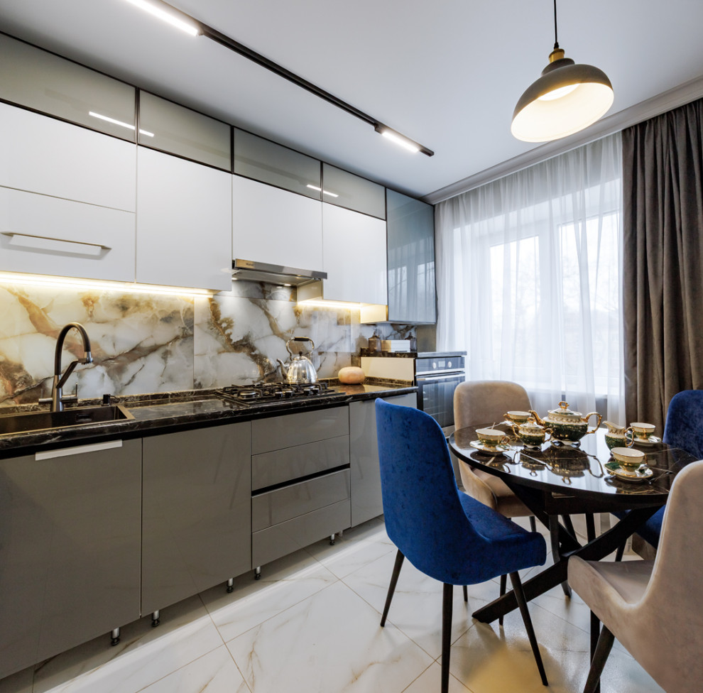 Дизайн трехкомнатной квартиры в современном стиле. 72 кв. м.