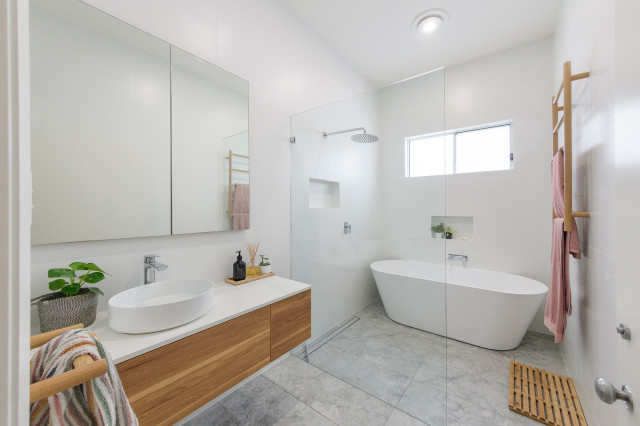 Lambton, NSW contemporary-bathroom