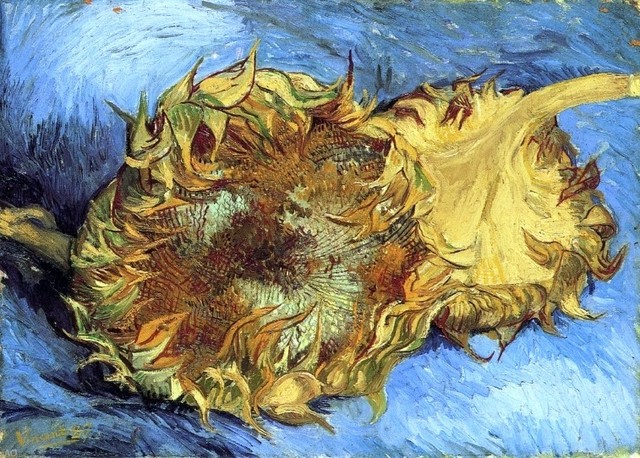 Vincent Van Gogh Still Life With Two Sunflowers Wall Decal Print, 18x27 ...