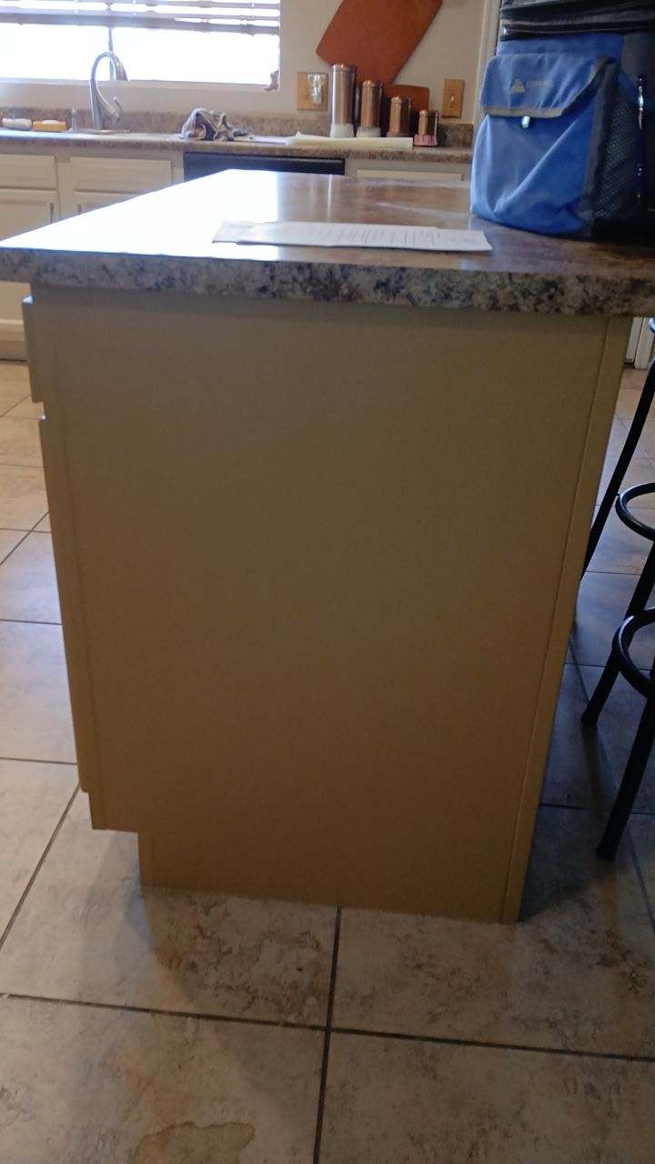 Two Tone Neutral Painted Kitchen