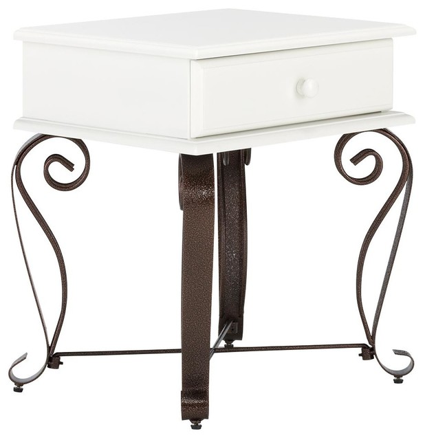 Byzanz Bedside Table, White