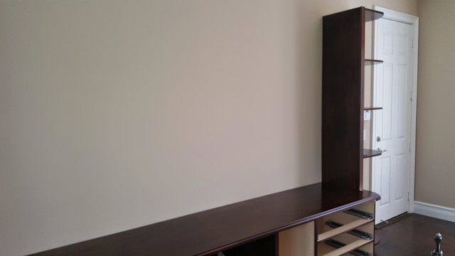 Custom Wall Unit progress being made transitional