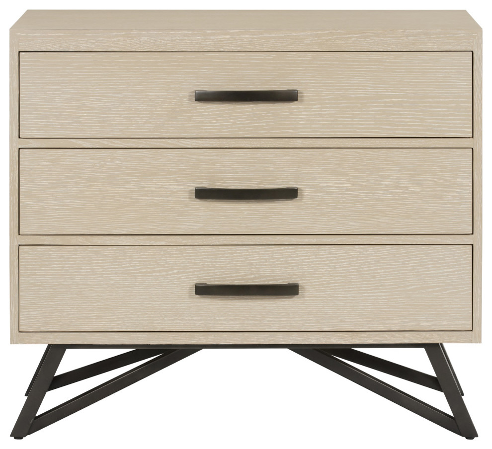 Tribella Nightstand Drift Oak Set of 2 nightstands Transitional