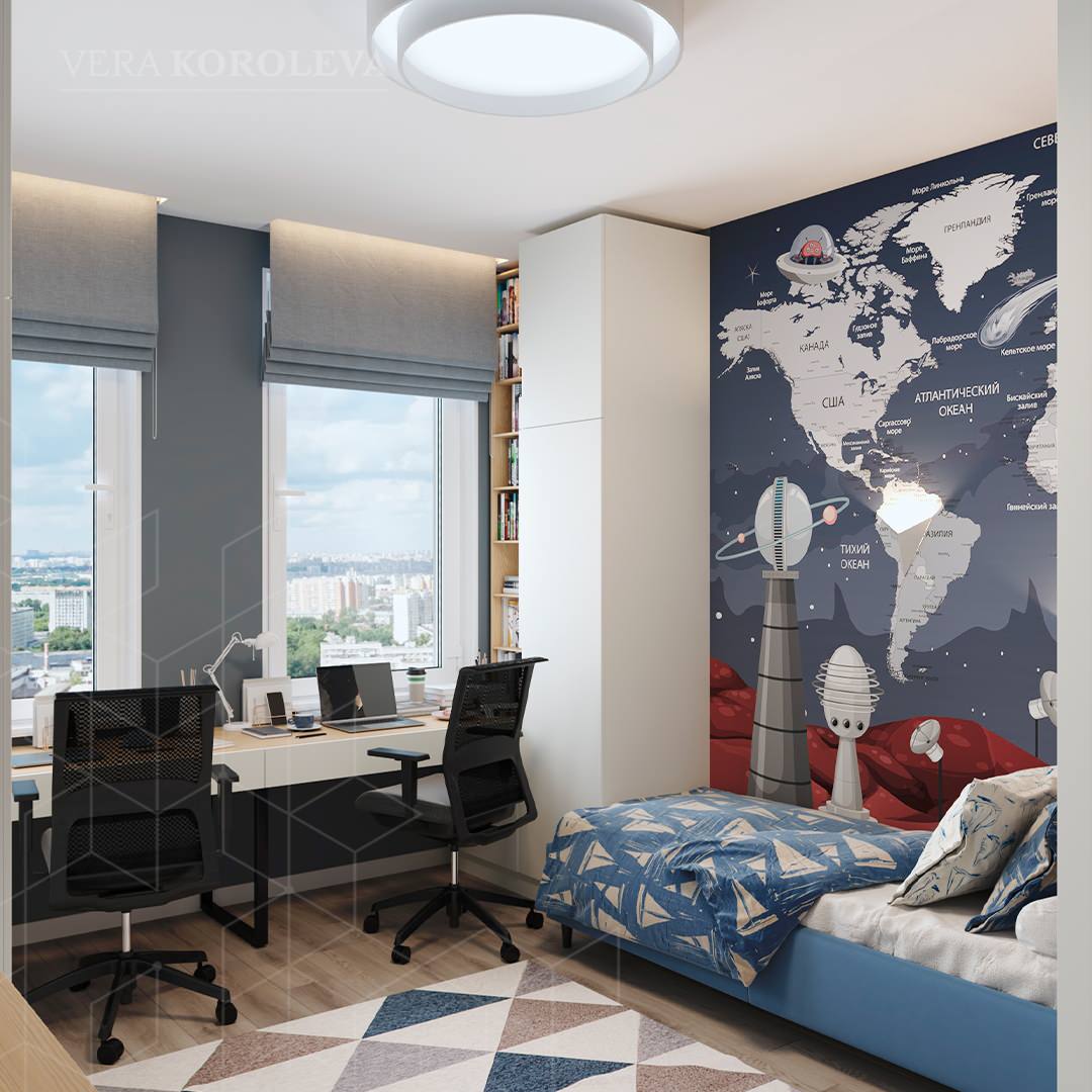 Дизайн-проект двухкомнатной квартиры в современном стиле