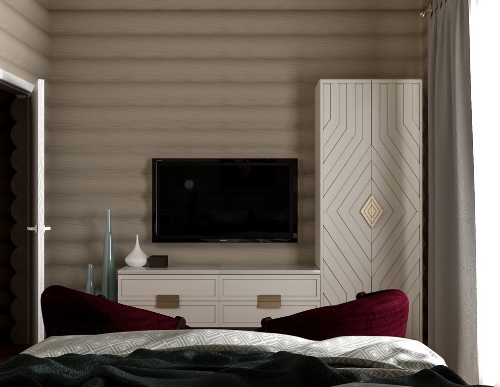 Дом из оцилиндрованного бревна 180м.кв.