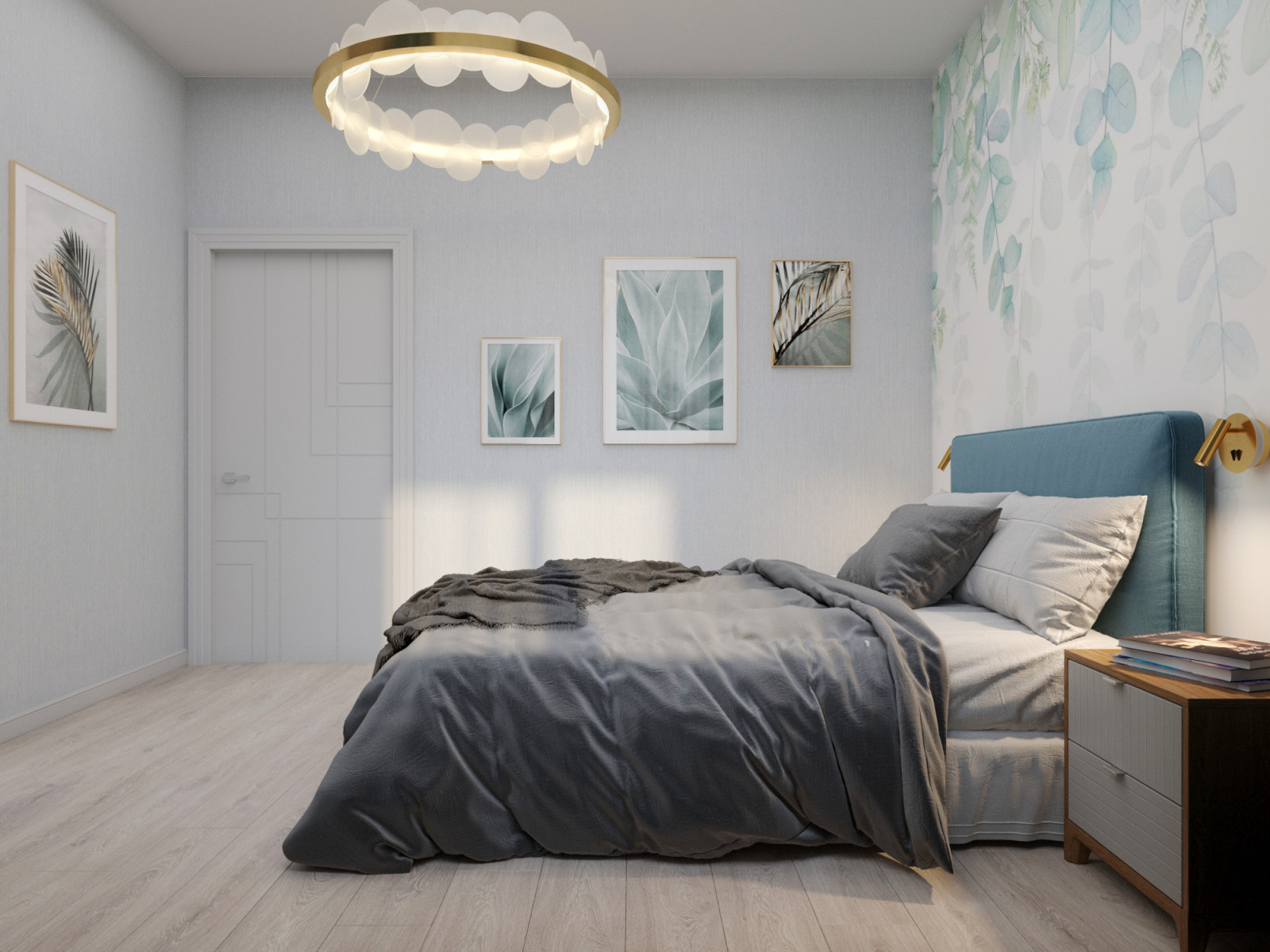 Спальня с гардеробной в таун-хаусе. Кемеровская обл.