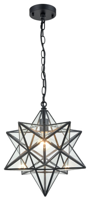Moravian Star Pendant Light Star Glass Lights With Chain, 16 ...