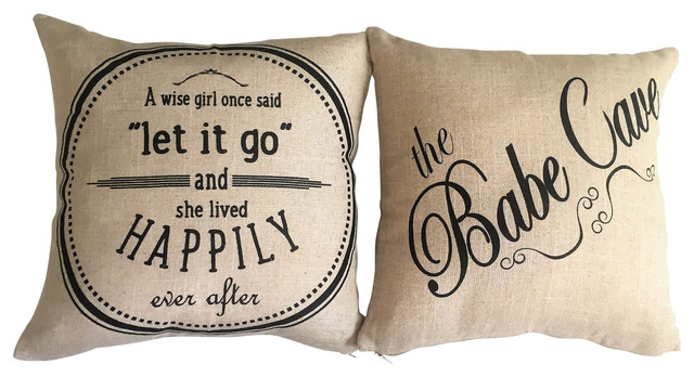 Babe Cave Let It Go Motivational Doublesided Pillow For Teens