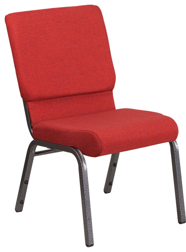 Red Fabric Church Chair