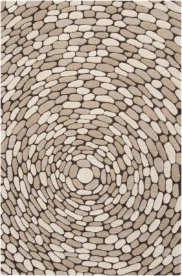 Pebble Bea Contemporary Hand Tufted 100% Wool Ivory Rug PB-1001