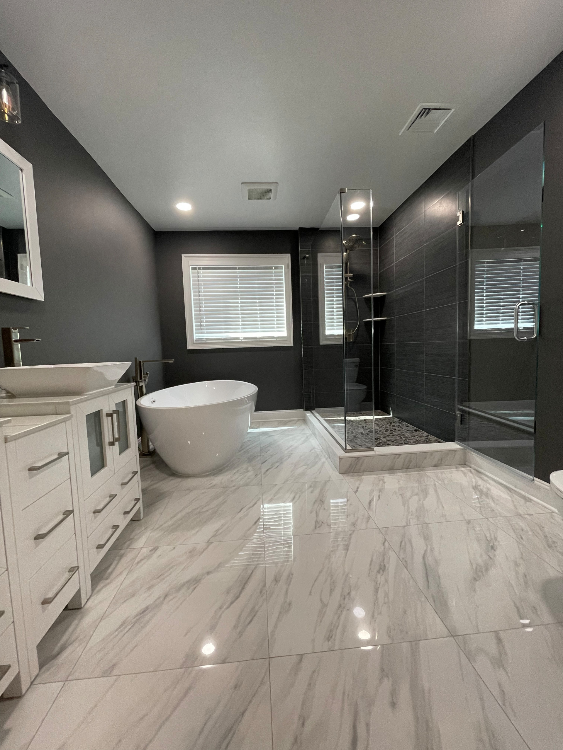 Custom Bathroom sleek , contemporary vibe
