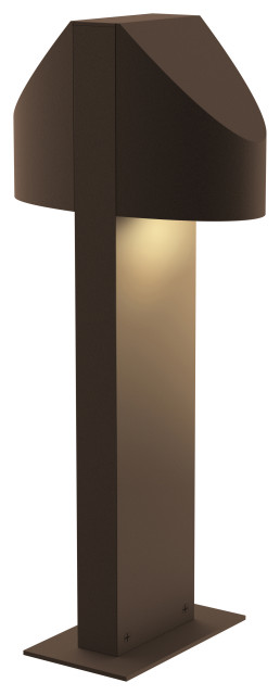 Shear 16" Double Bollard, Textured Bronze, 16"