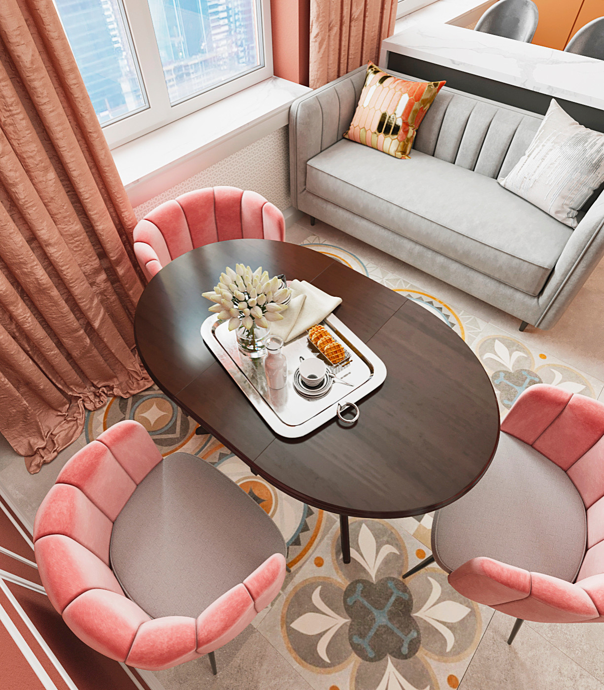 "Благородный микс оттенков"