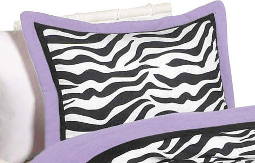 Purple Zebra Pillow Sham