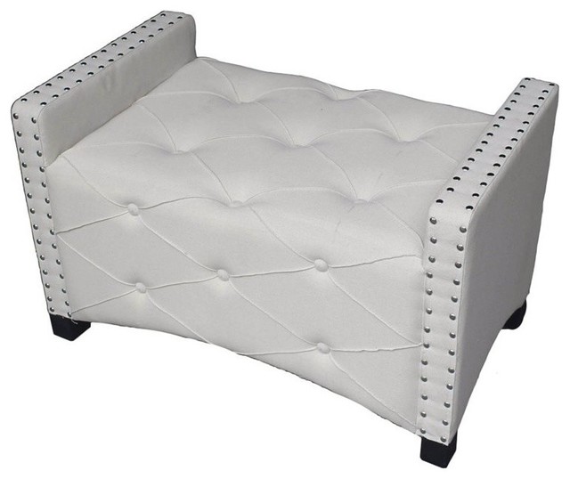 International Caravan Upholstered Tufted Vanity Bench in Natural ... International Caravan Upholstered Tufted Vanity Bench in Natural ...