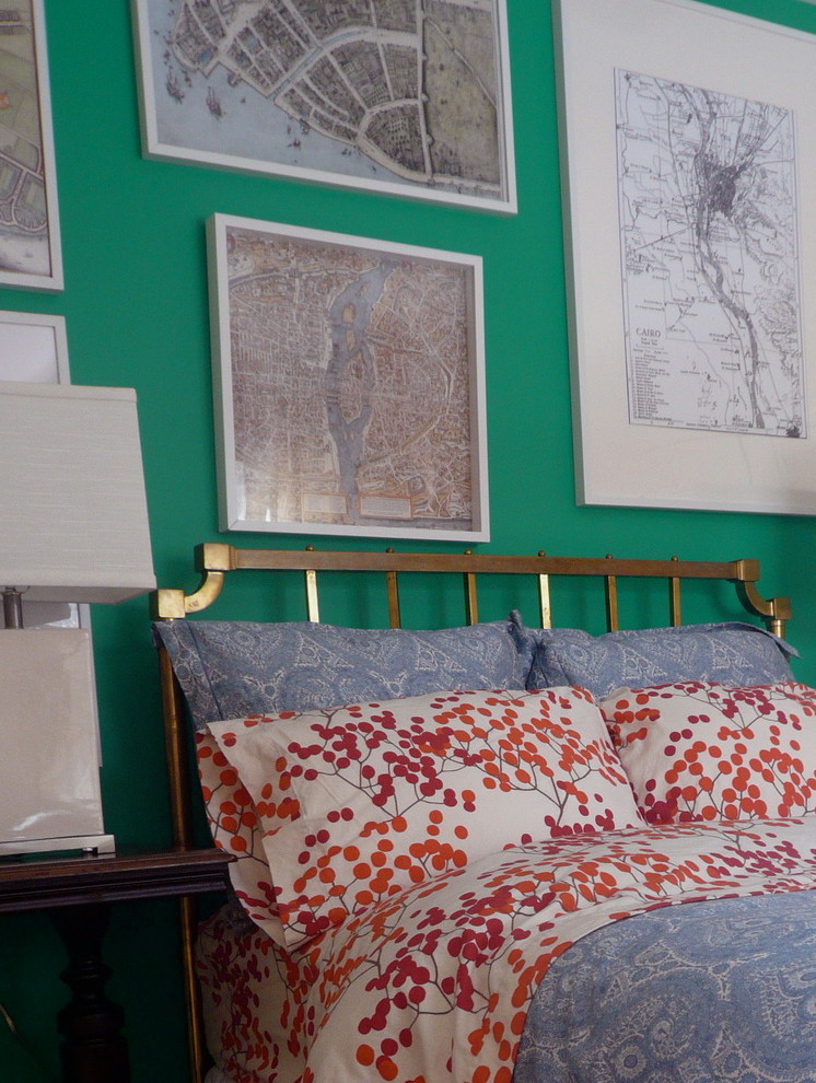 Inspiration for an eclectic bedroom in New York.