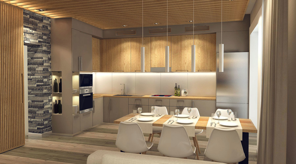 Гостиная совмещенная с кухней