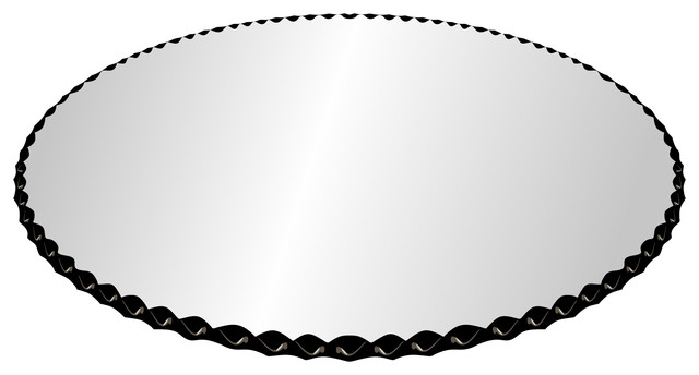36" Tempered Round Glass Table Top, 1/2" Thickness, Wave