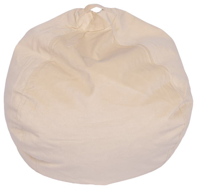 Large Textured Velvet Bean Bag Sand