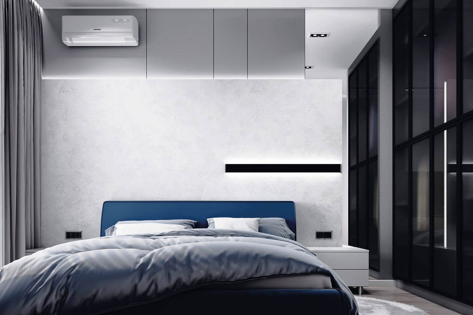 Современный дизайн в серых тонах, ЖК Панорама