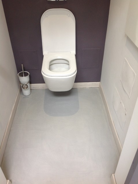 Uitgelezene beton ciré quimper lorient brest - Contemporain - Toilettes IN-38