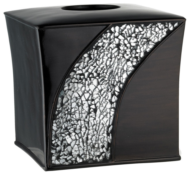Popular Bath Sinatra Orb/Brown Bath Accessories Tissue Box - 6"H x 6"W x 6"D