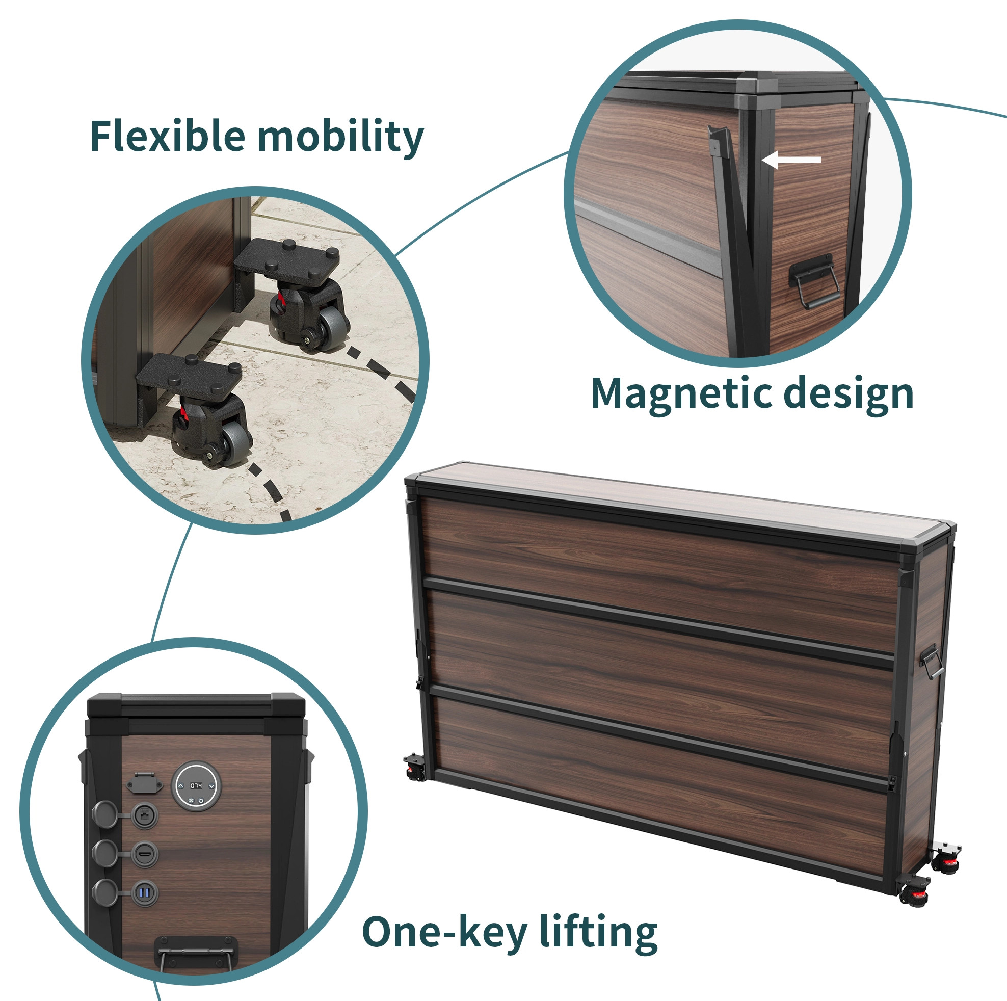Here are some small details of our TV cabinet:
