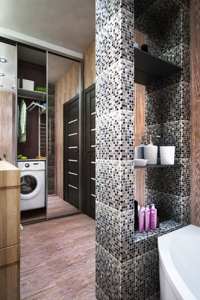 Проект жилой квартиры на улице Выборгская "легкий лофт"