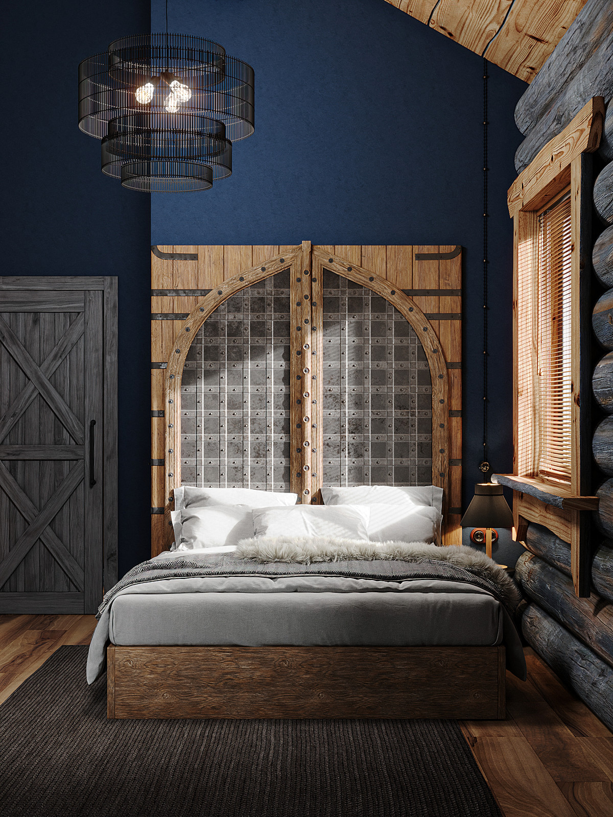 Дом из кело для рыбалки. Спальня