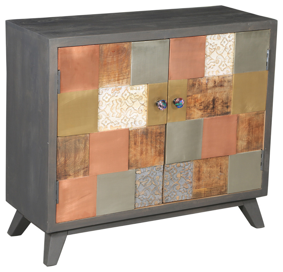 Picasso Mango Wood Cabinet with 2 Doors