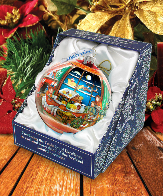 Hand Painted Scenic Glass Ornament Ball, Limited Edition - Traditional ...