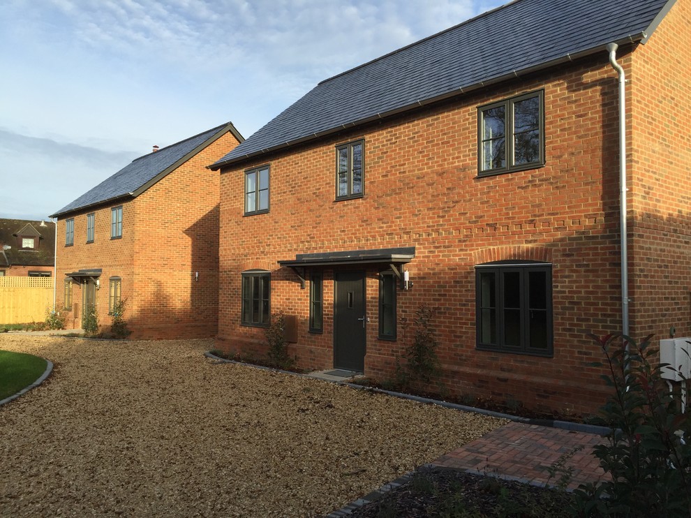Mid-sized traditional two-storey brick exterior in Hampshire.