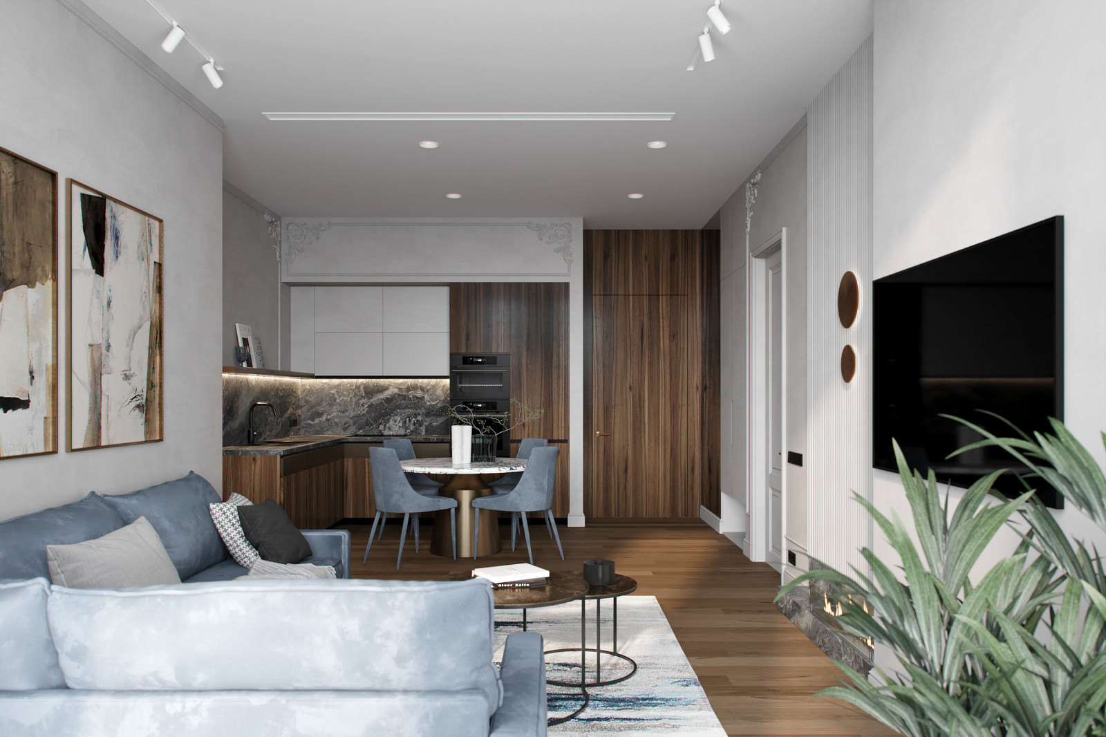 Дизайн кв Moskow Citi