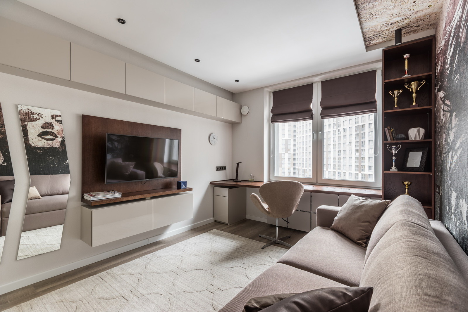 Реализованный проект спальни для молодого человека в Санкт-Петербурге