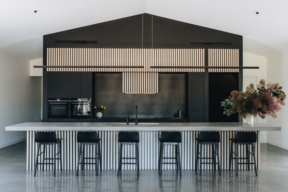 This is an example of a contemporary kitchen in Wollongong.