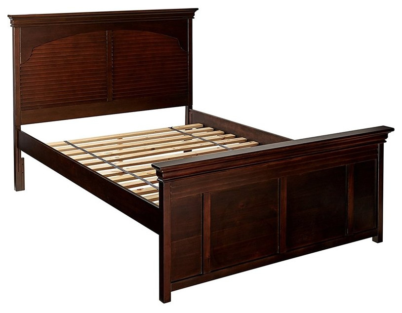 My Home Furnishings Neopolitan Engineered Hard Wood Queen Panel Bed in Merlot, Queen Size