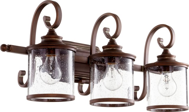 Quorum Bathroom Lighting quorum san miguel 3-light vanity, persian white - transitional Quorum Bathroom Lighting quorum san miguel 3-light vanity, persian white - transitional