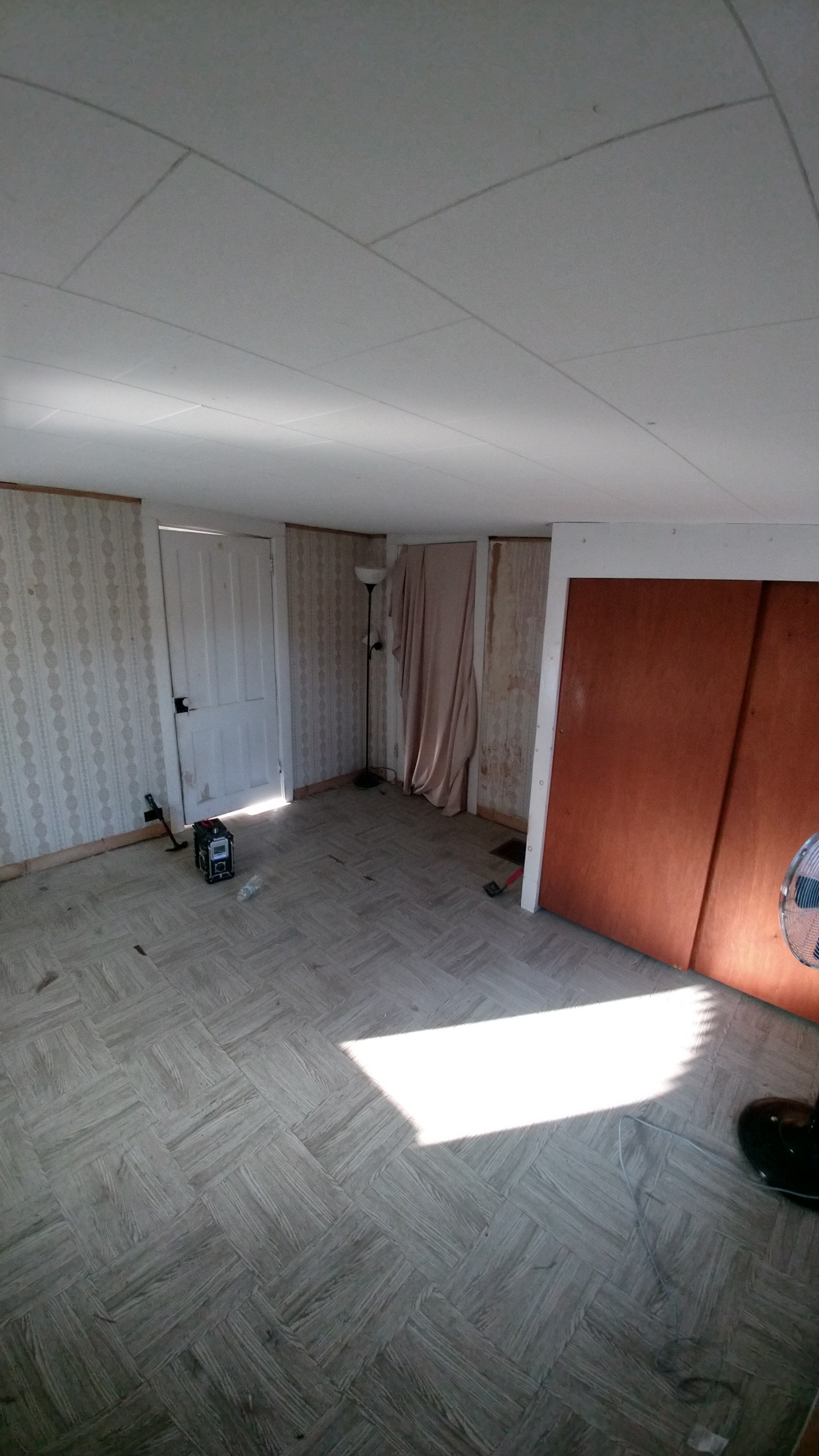 upstairs drywall/ trim replacement and paint